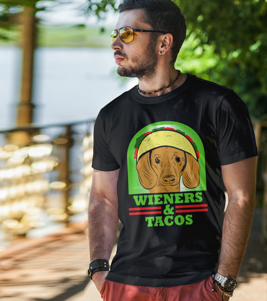 Wieners And Tacos Dachshund Wiener Dog Taco Lover Doxie T-Shirt