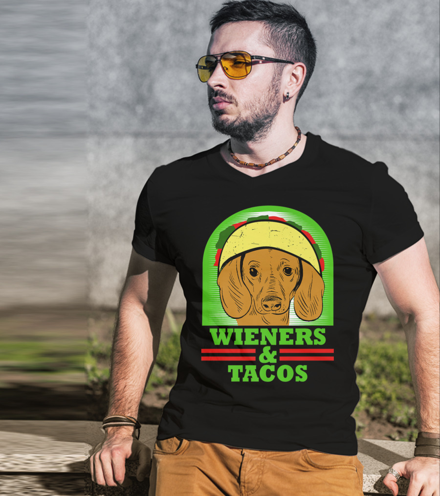 Wieners And Tacos Dachshund Wiener Dog Taco Lover Doxie T-Shirt