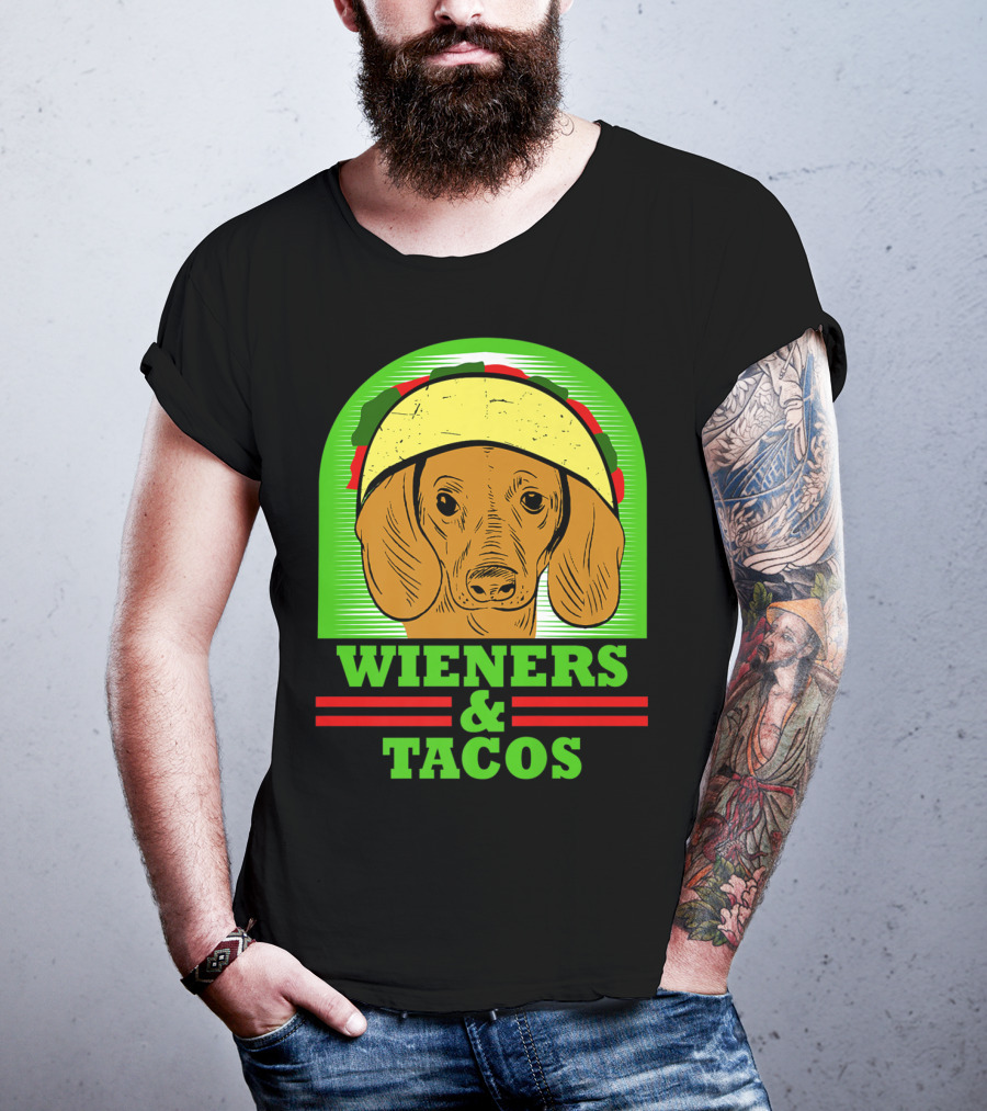 Wieners And Tacos Dachshund Wiener Dog Taco Lover Doxie T-Shirt