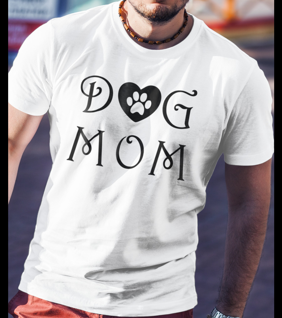 DOG MOM Heart Paw T-Shirt