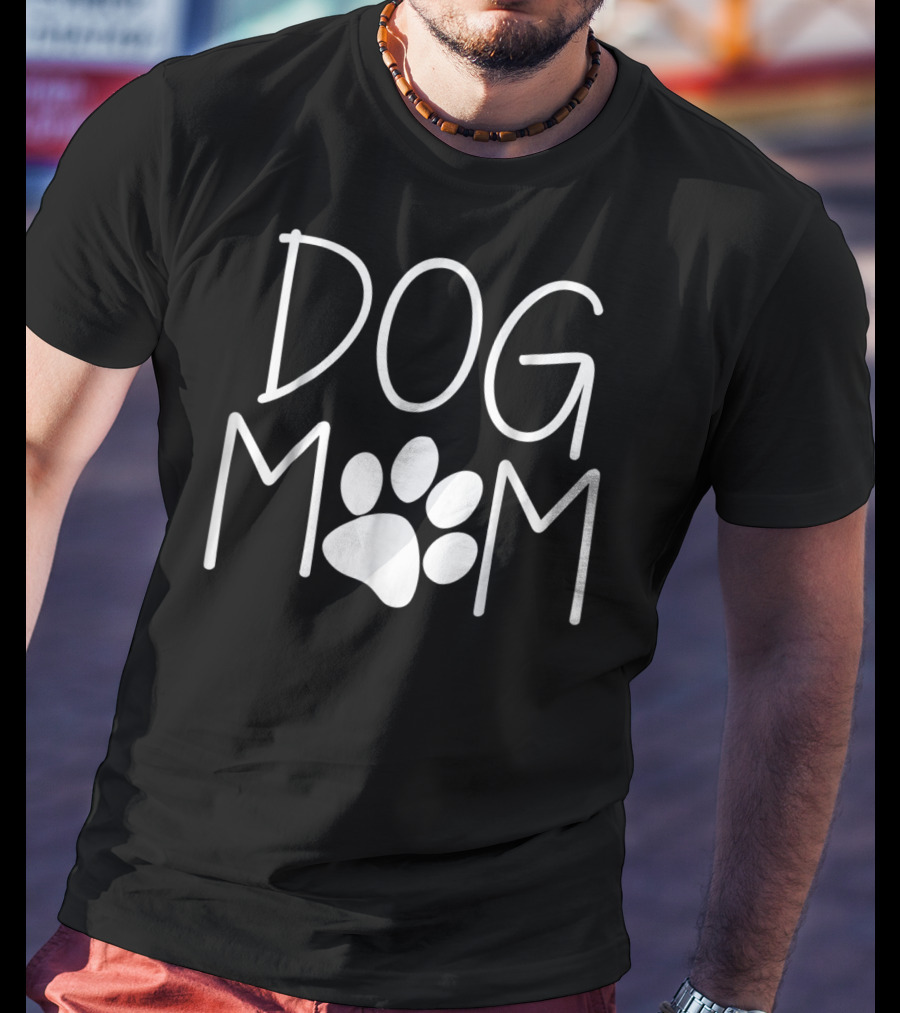 DOG MOM Paw Prints T-Shirt