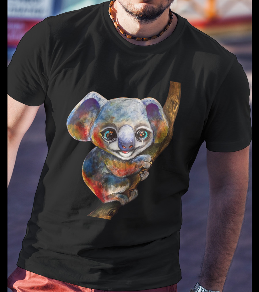 Pray For Australia Firefighters Colorful Koala On Tree T-Shirt
