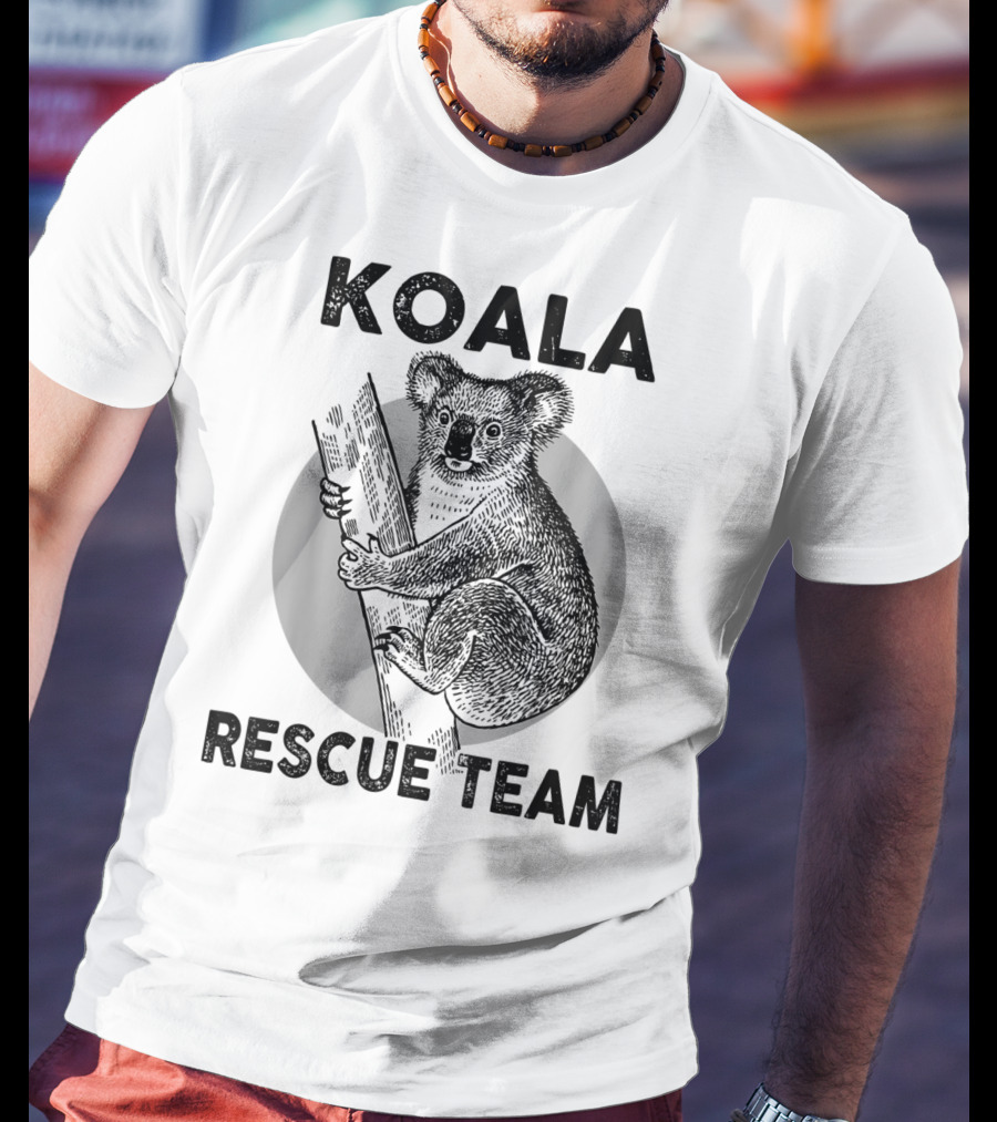 Koala Rescue Team Vintage Animals Outfits Save The Koala Bear T-Shirt