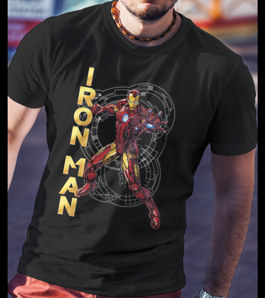Marvel Avengers Assemble Iron Man Tech Suit Blueprint T-Shirt