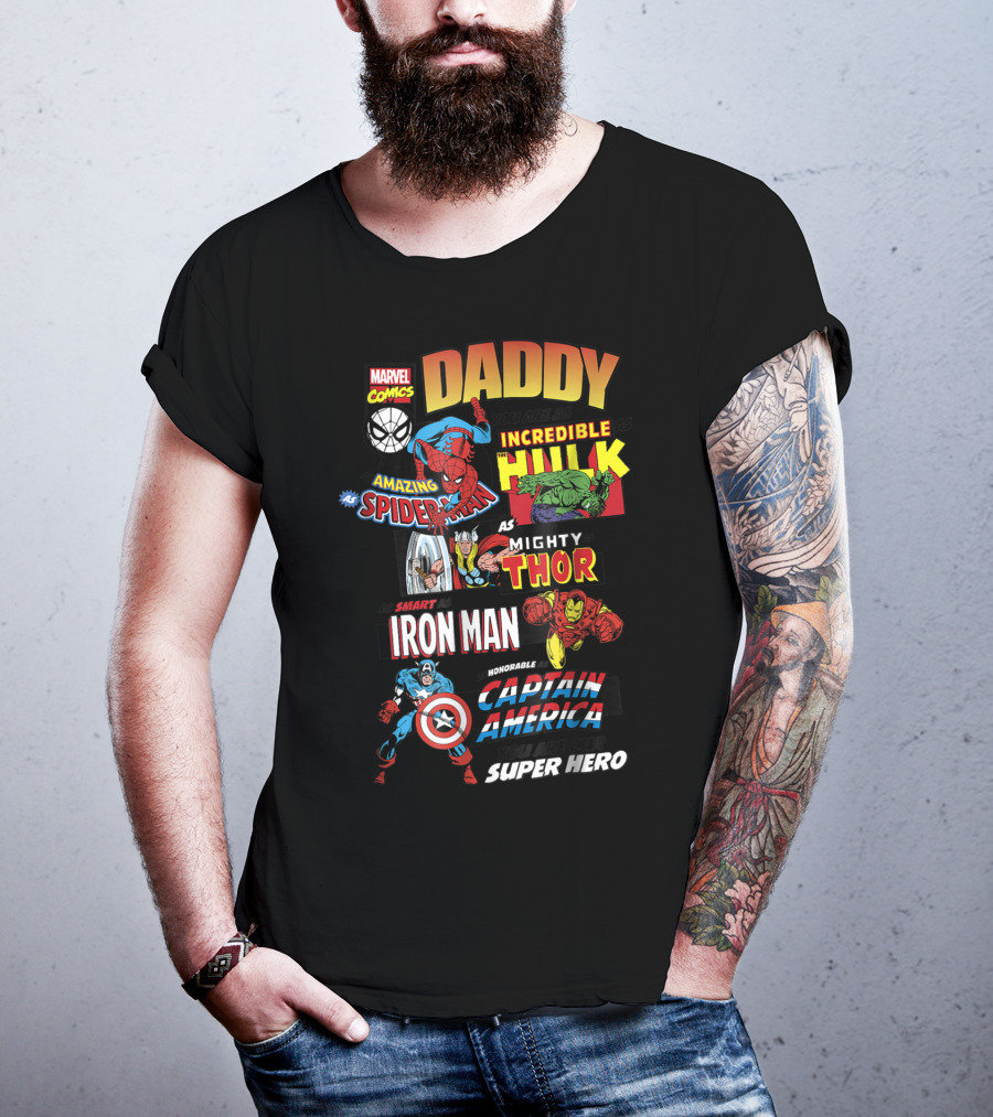 Marvel Comics Daddy You Are Our Super Hero Father's Day Avengers T-Shirt