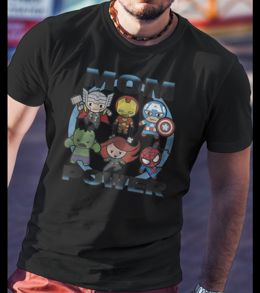 Marvel Avengers Kawaii Mom Power Group Shot T-Shirt