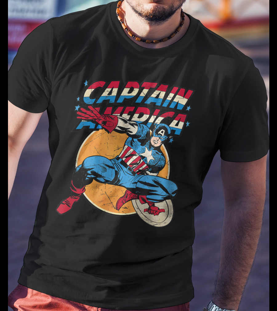 Captain America Marvel Avengers Shield T-Shirt