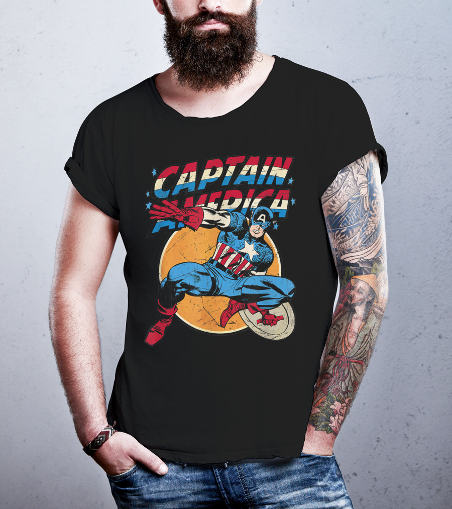 Captain America Marvel Avengers Shield T-Shirt