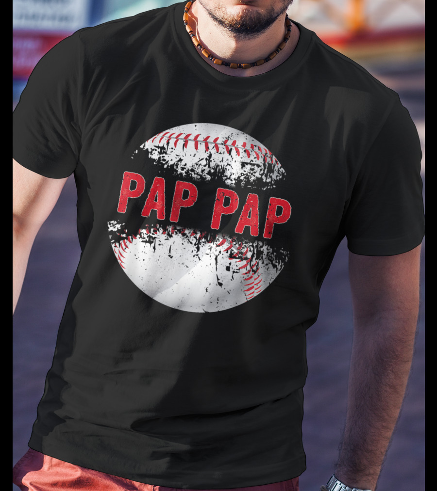 Pap Pap Baseball Softball Lover Father's Day T-Shirt