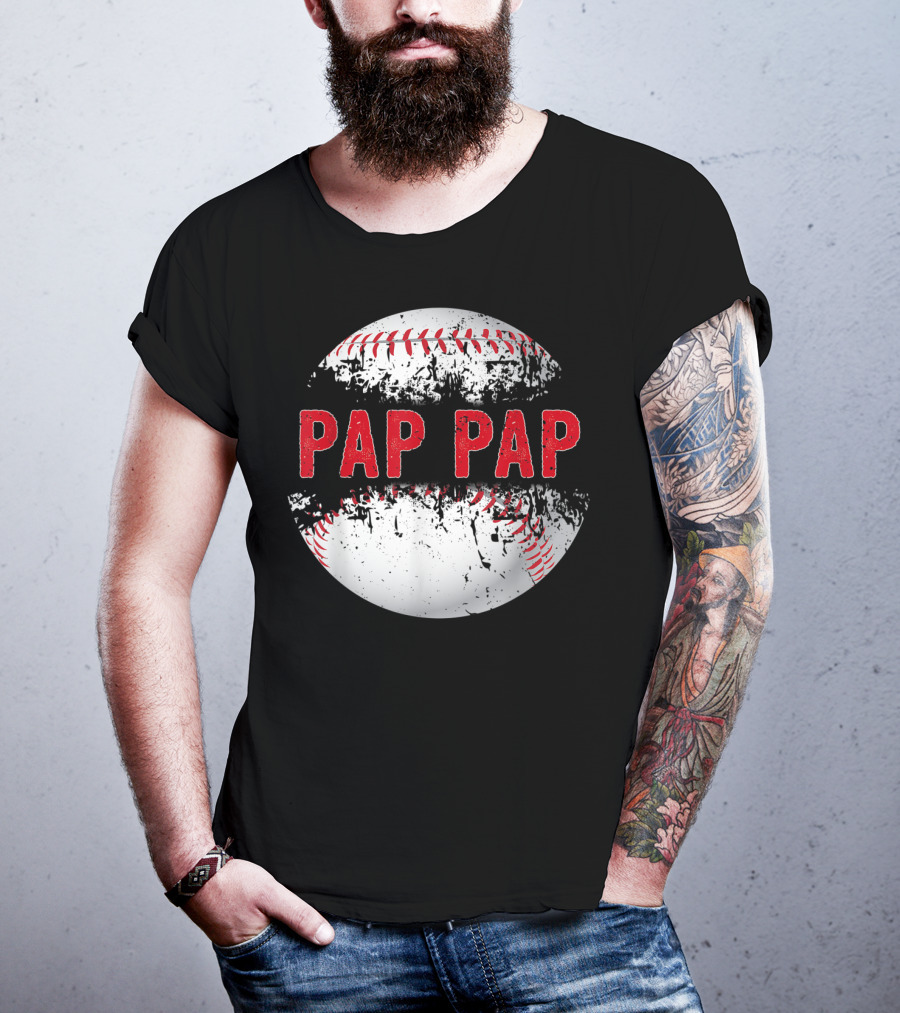 Pap Pap Baseball Softball Lover Father's Day T-Shirt