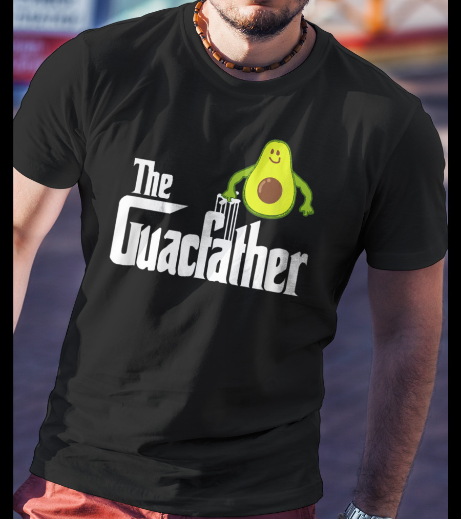 The Guacfather Funny Guacamole Avocado Mens Iconic T-Shirt