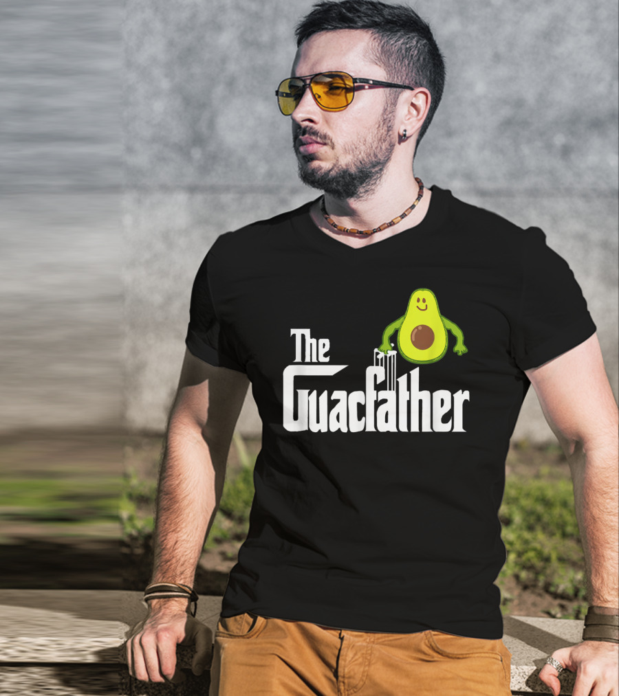 The Guacfather Funny Guacamole Avocado Mens Iconic T-Shirt