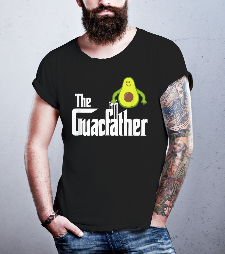 The Guacfather Funny Guacamole Avocado Mens Iconic T-Shirt