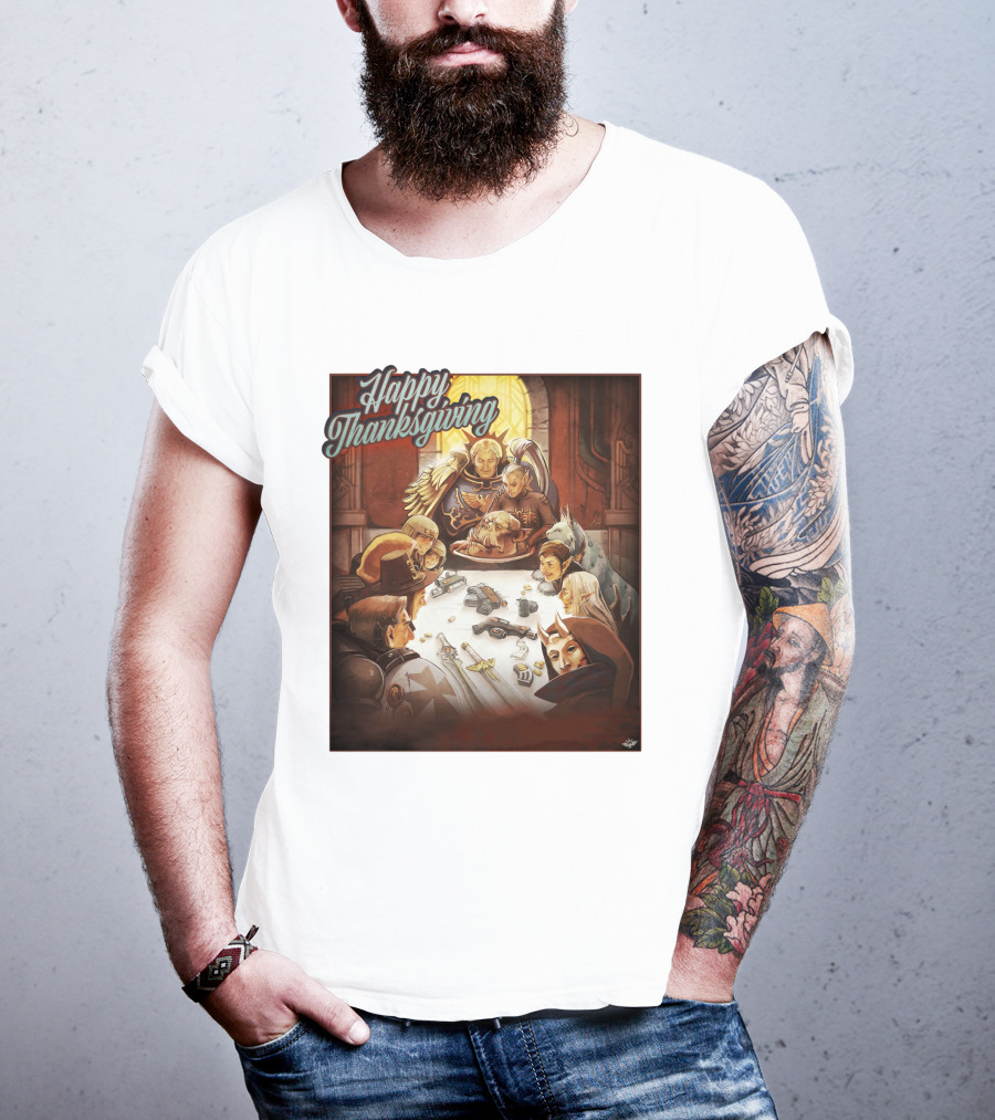 Warhammer Happy Thanksgiving Table Gathering T-Shirt