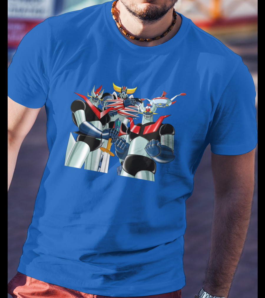 Mazinger Grendizer Robot Trio Battle Stance T-Shirt