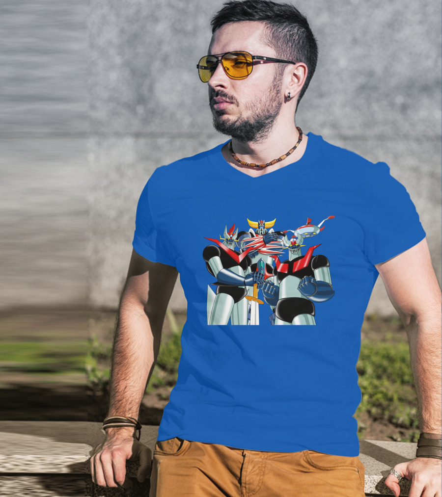 Mazinger Grendizer Robot Trio Battle Stance T-Shirt