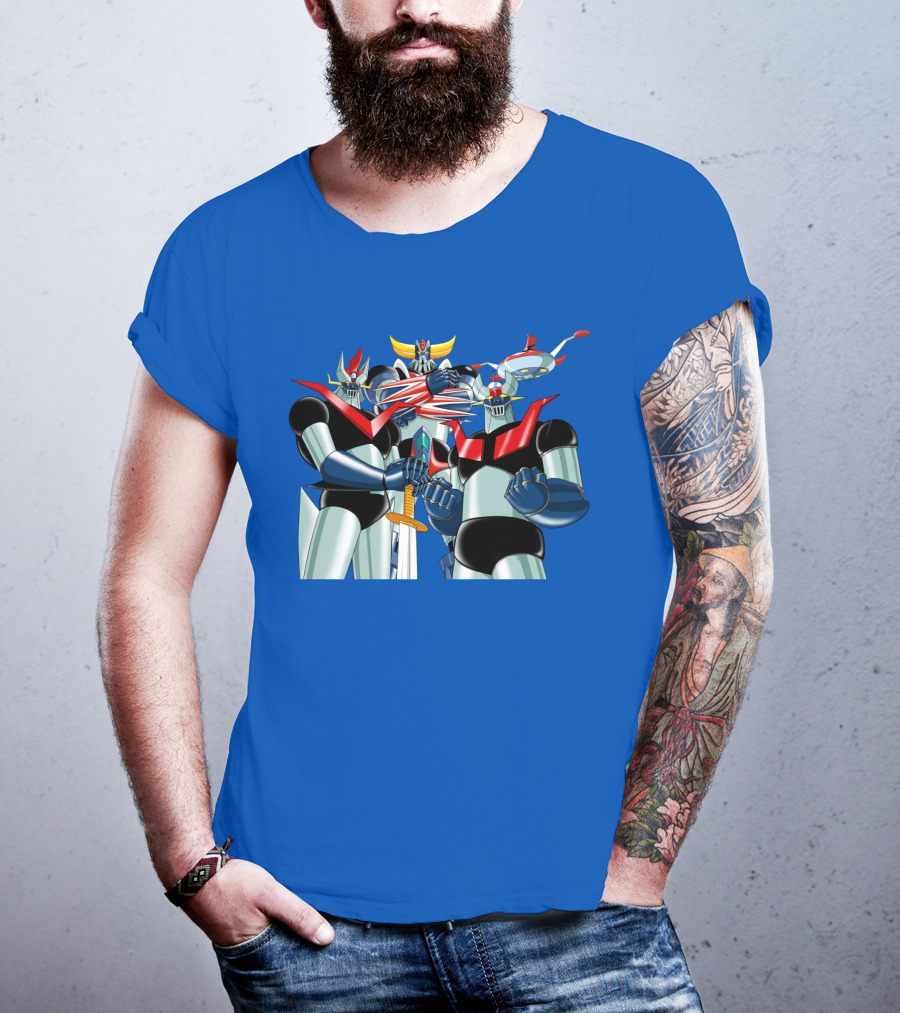 Mazinger Grendizer Robot Trio Battle Stance T-Shirt