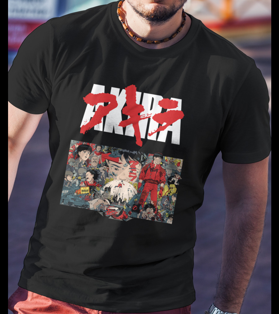 AKIRA Classic Manga Anime Art Kaneda Capsule Cyberpunk Dystopia Icons T-Shirt