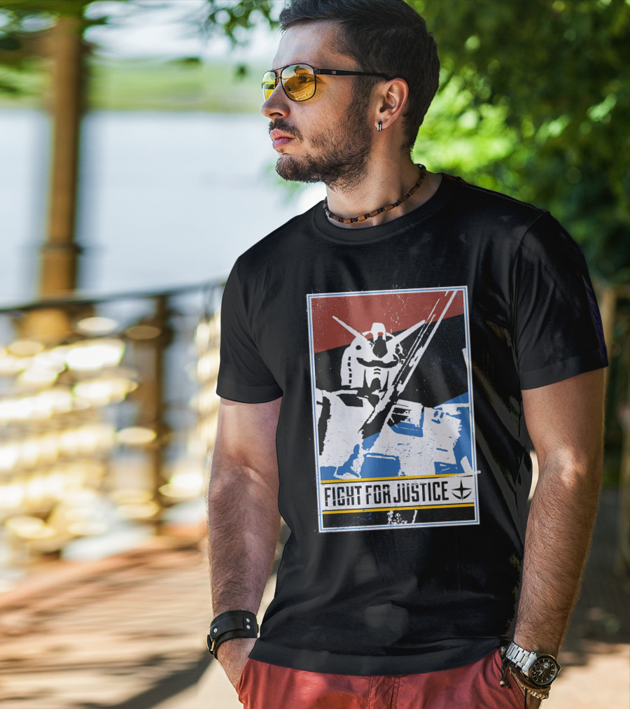 Gundam Fight For Justice Robot T-Shirt