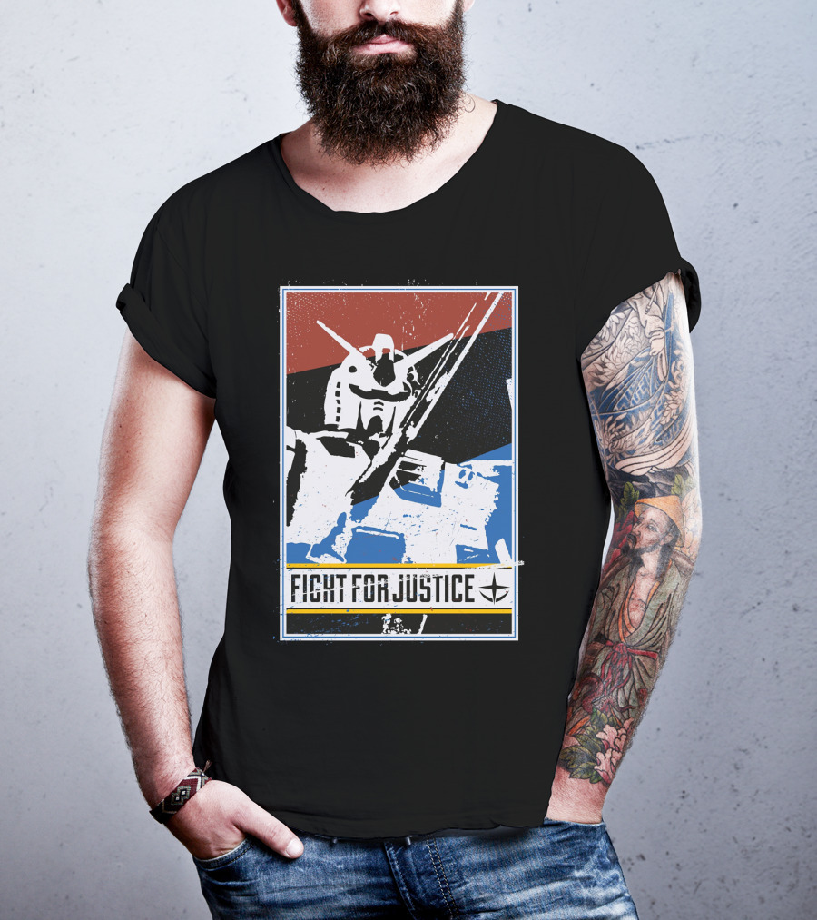 Gundam Fight For Justice Robot T-Shirt