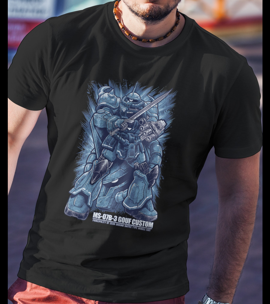 MS-07B-3 Gouf Custom Principality Of Zeon Ground Battle Type Mobile Suit Gundam T-Shirt