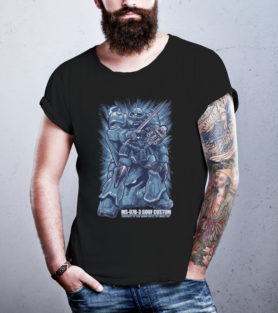 MS-07B-3 Gouf Custom Principality Of Zeon Ground Battle Type Mobile Suit Gundam T-Shirt