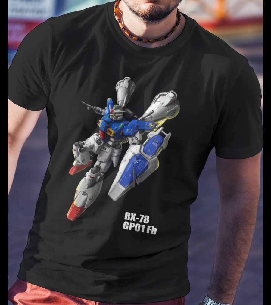 RX-78 GP01Fb Mobile Suit In Dynamic Action Pose T-Shirt