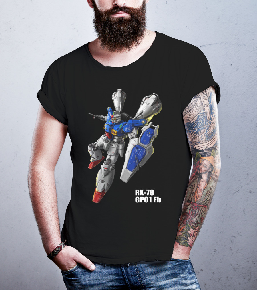 RX-78 GP01Fb Mobile Suit In Dynamic Action Pose T-Shirt