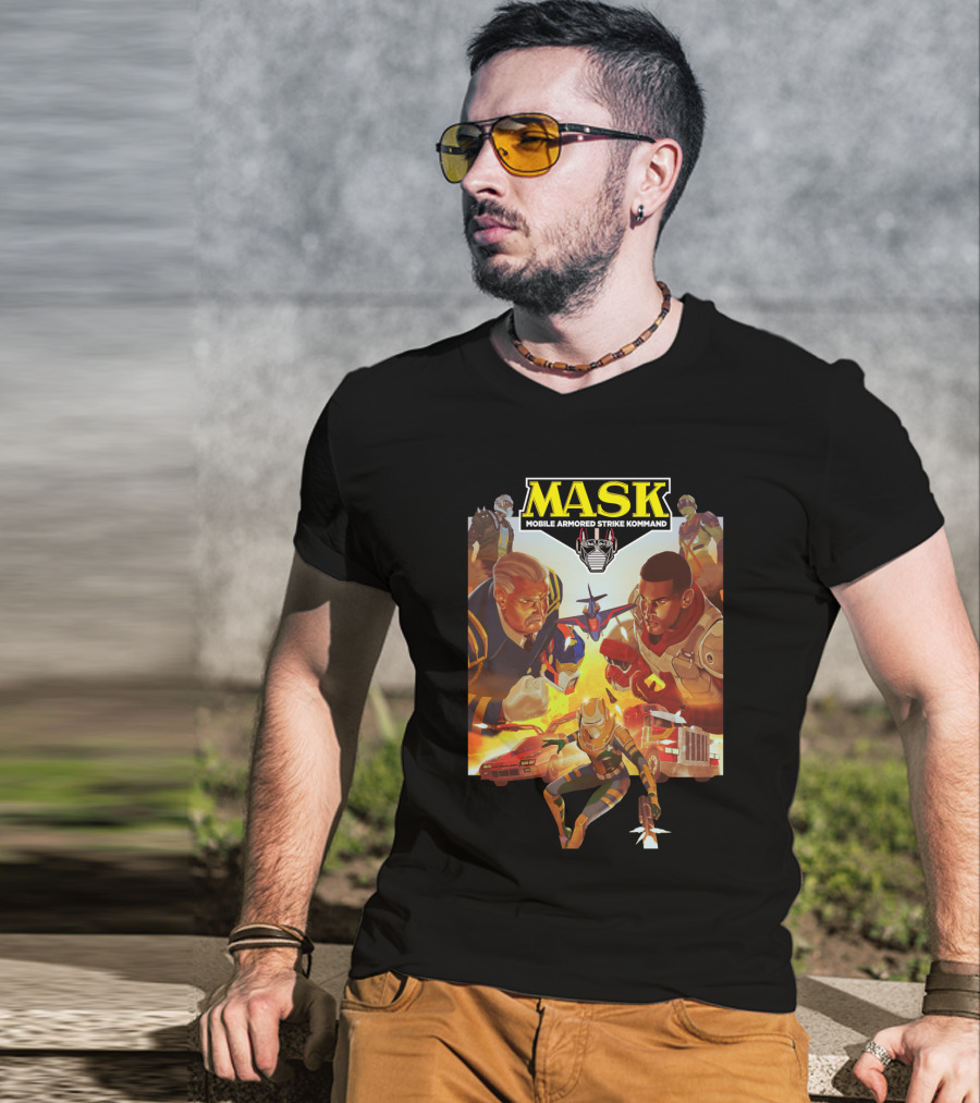 MASK Mobile Armored Strike Kommand Vintage Characters Showdown T-Shirt