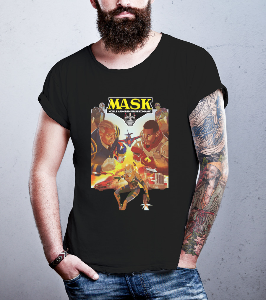 MASK Mobile Armored Strike Kommand Vintage Characters Showdown T-Shirt