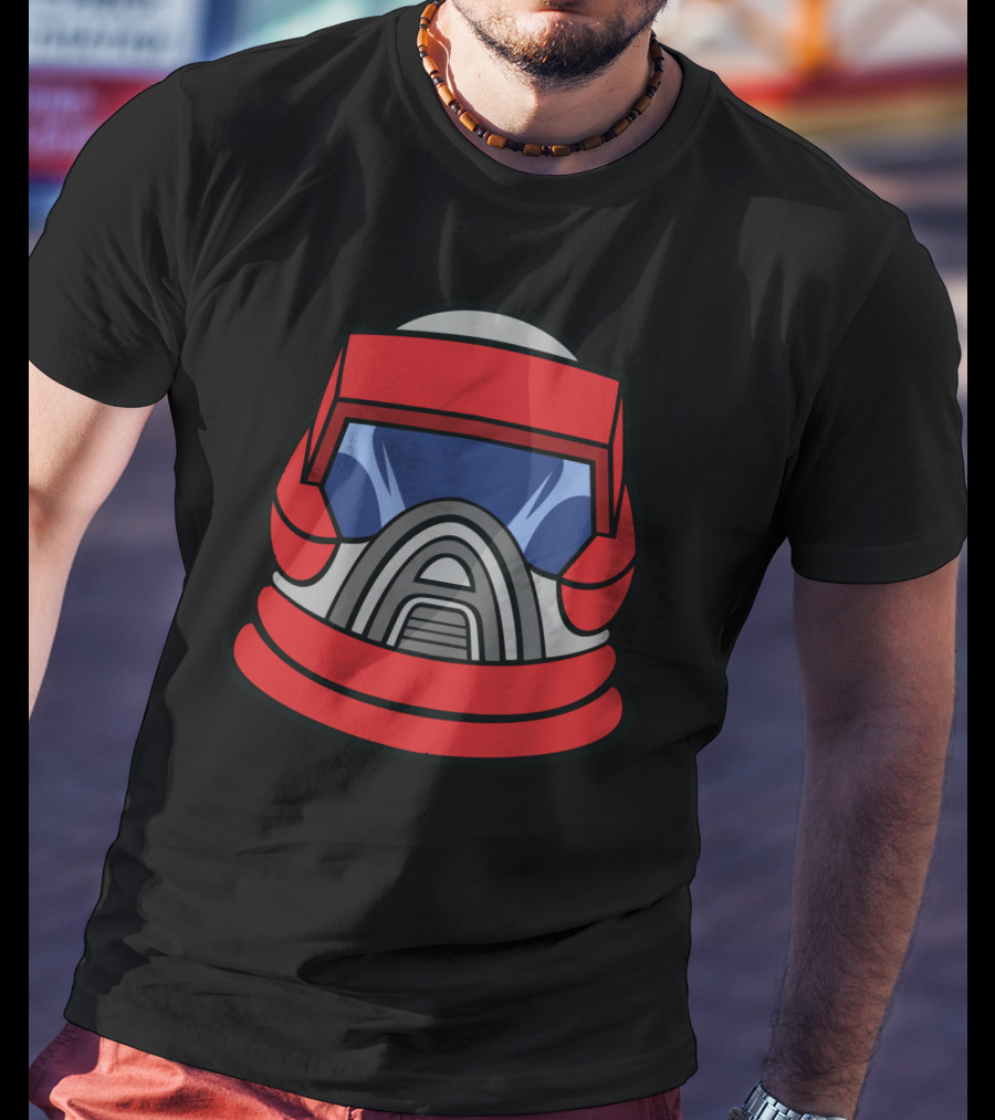 Mask Spectrum Red Futuristic Helmet T-Shirt