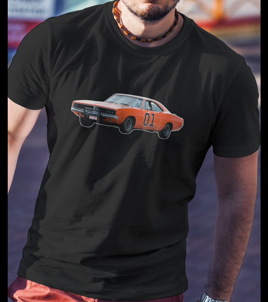 Dukes Of Hazzard General Lee 01 Iconic Orange Muscle Car Vintage TV Classic T-Shirt