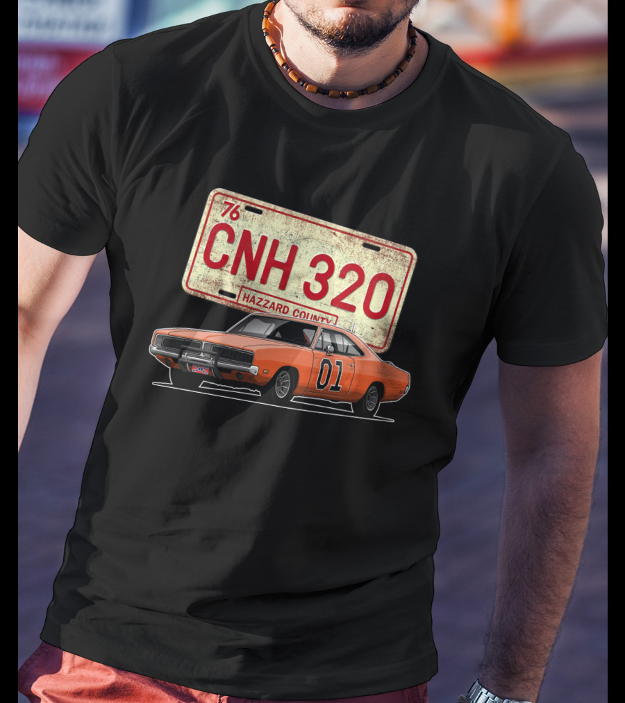 Duke Of Hazzard '76 CNH 320 Hazzard County 01 Car License Plate T-Shirt