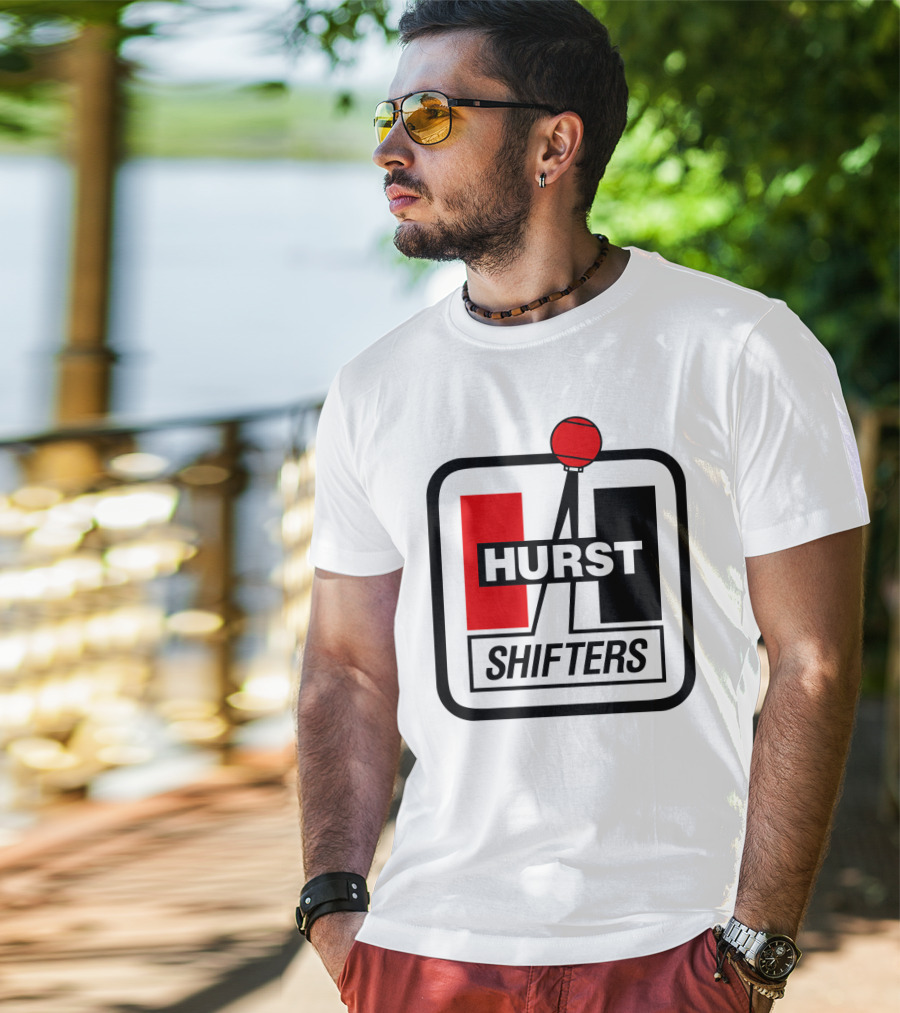 Hurst Shifters Logo Red And Black Gear Stick T-Shirt