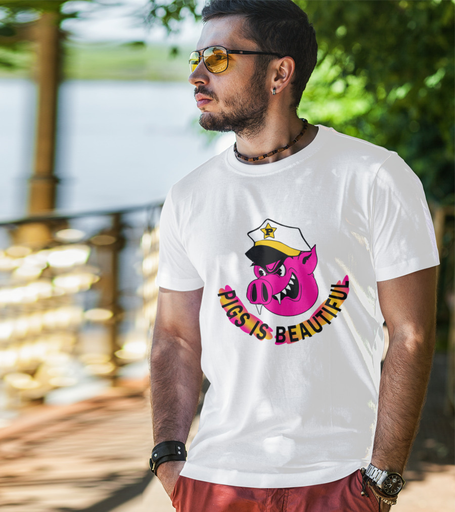 Captain Spaulding Pink Pig With Hat Pigs Is Beautiful T-Shirt