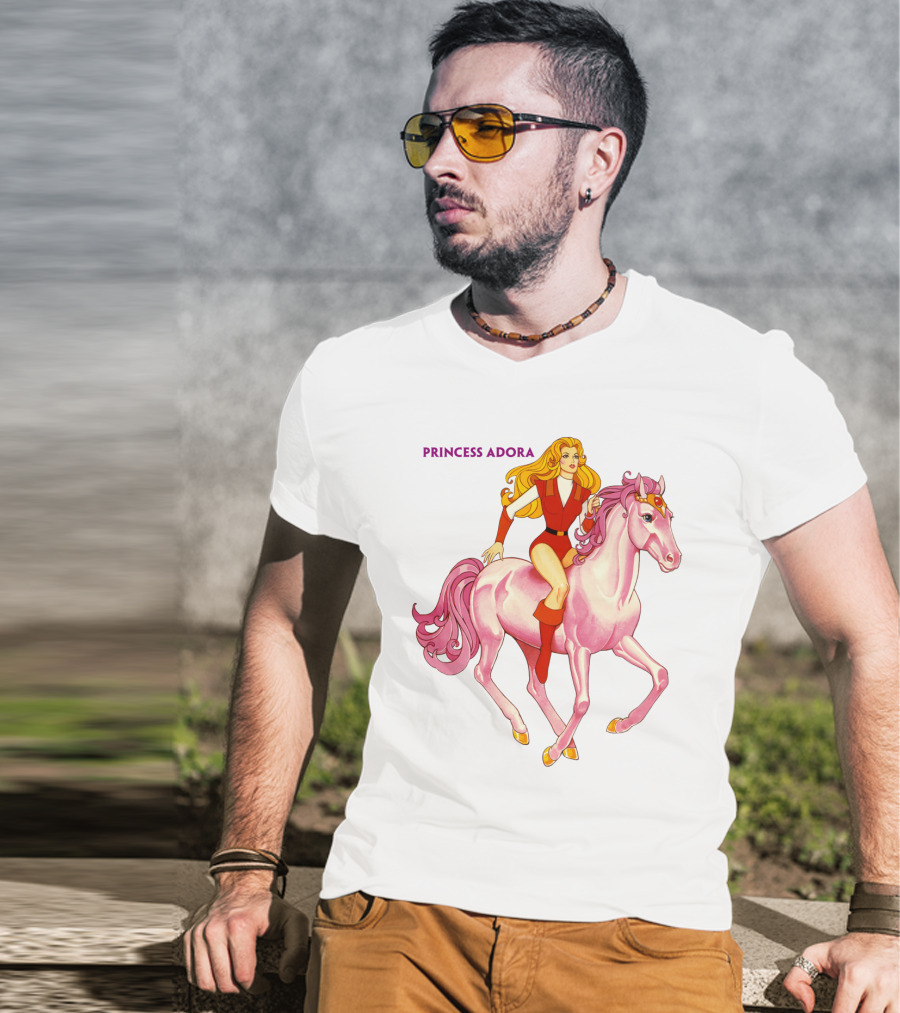 Princess Adora Riding Pink Horse She-Ra Character Fan T-Shirt