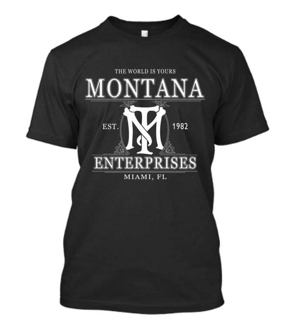 Montana Enterprises The World Is Yours Est. 1982 Miami FL Scarface T-Shirt
