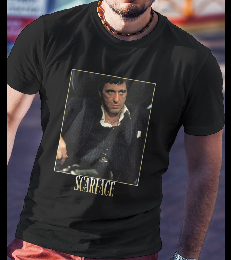 SCARFACE Tony Montana Al Pacino Classic Movie Scene T-Shirt