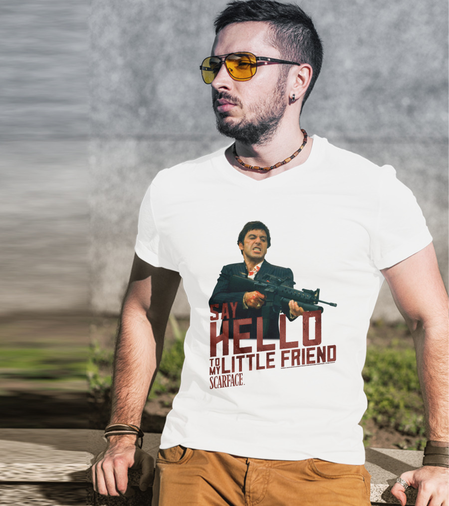 Say Hello To My Little Friend Scarface Movie Iconic Scene T-Shirt