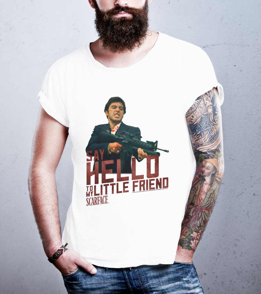 Say Hello To My Little Friend Scarface Movie Iconic Scene T-Shirt