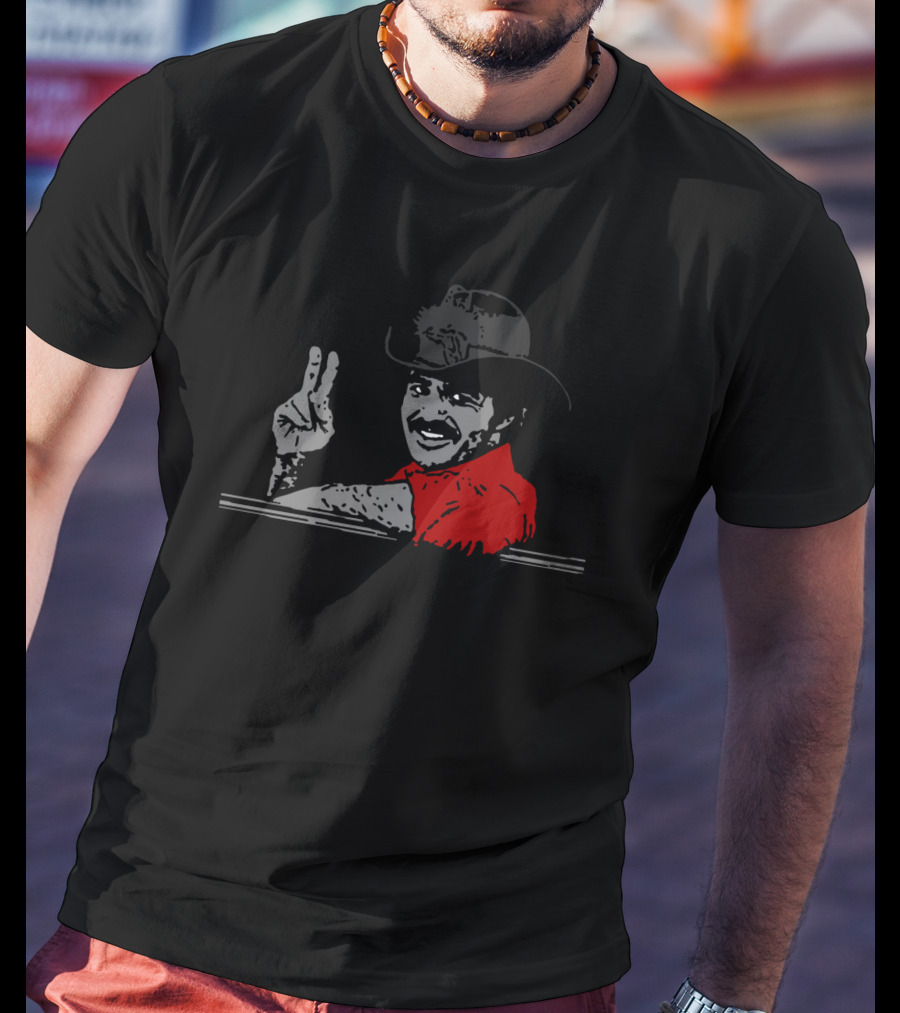 Smokey And The Bandit Burt Reynolds Peace Sign Red T-Shirt
