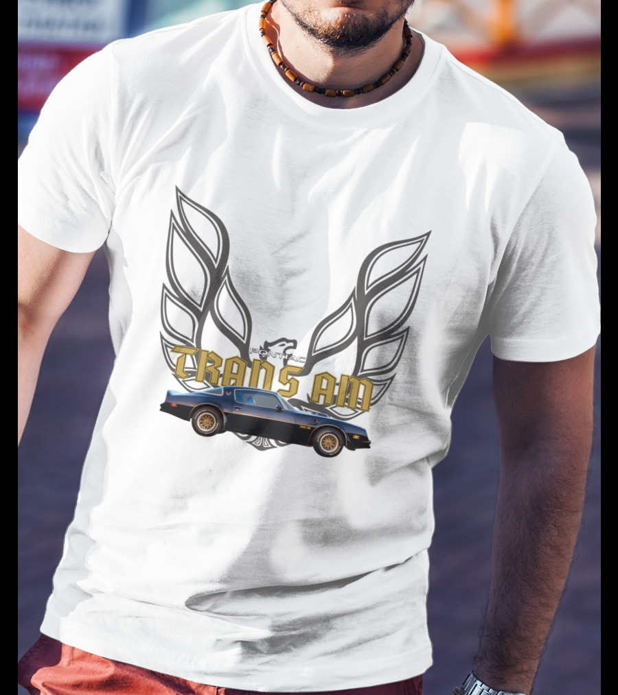 Pontiac Trans Am Smokey And The Bandit Car With Iconic Firebird Wings T-Shirt