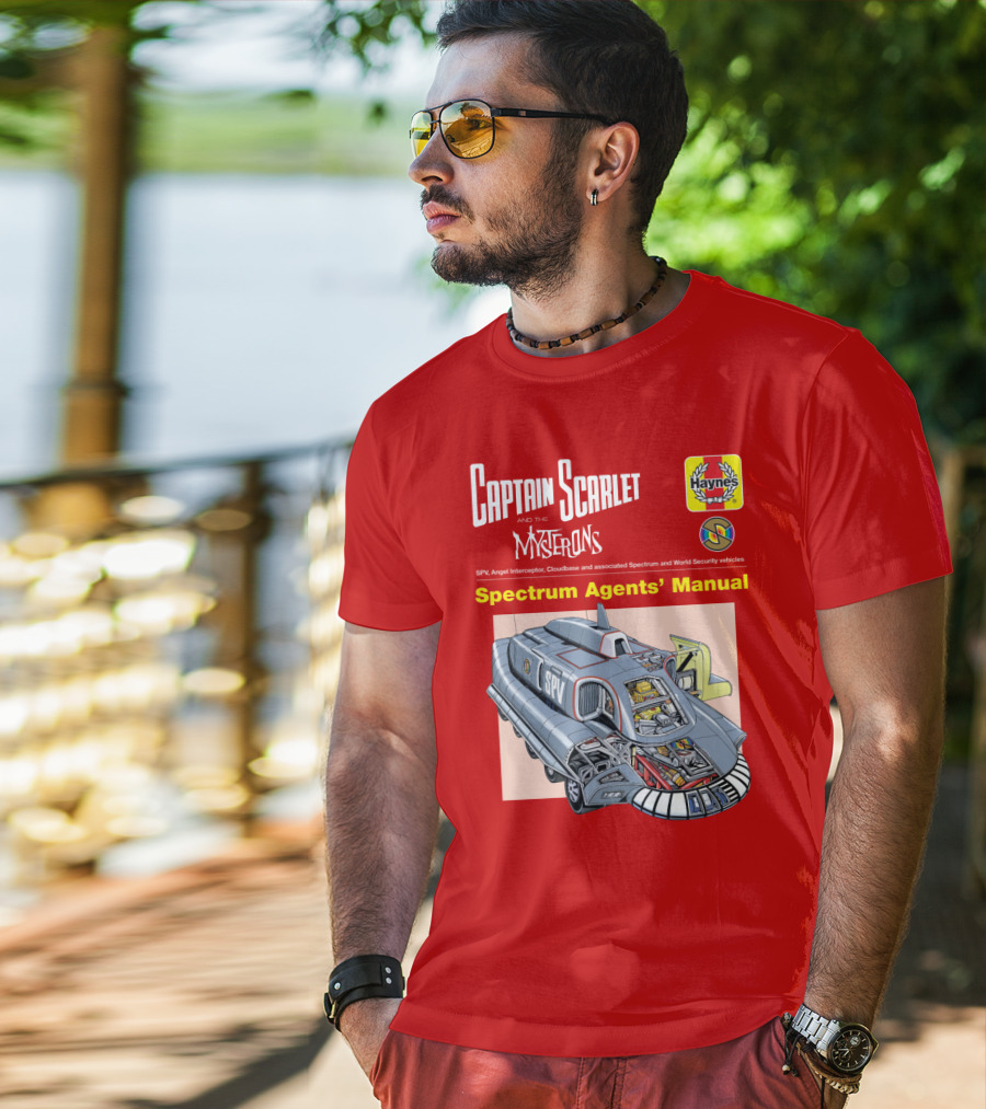 Captain Scarlet And The Mysterons Spectrum Agents' Manual SPV Haynes Cloudbase Spectrum World Security Vehicles T-Shirt