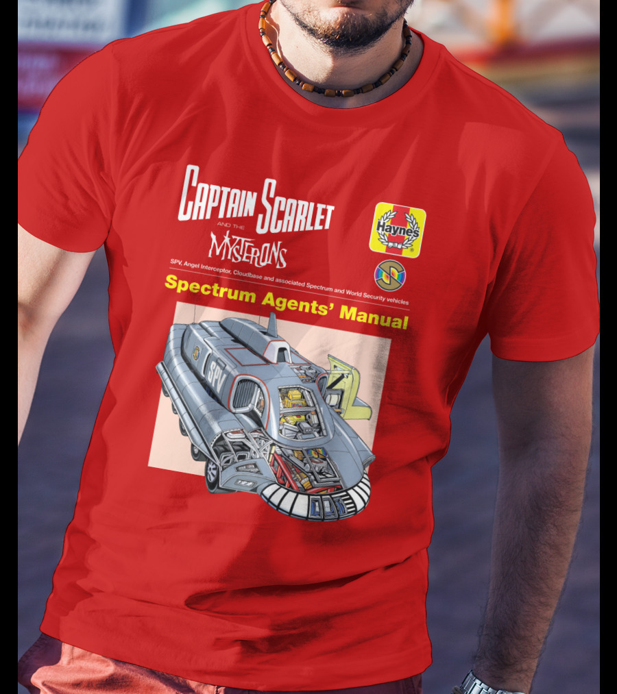Captain Scarlet And The Mysterons Spectrum Agents' Manual SPV Haynes Cloudbase Spectrum World Security Vehicles T-Shirt