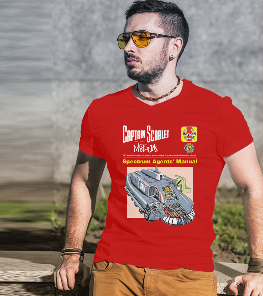 Captain Scarlet And The Mysterons Spectrum Agents' Manual SPV Haynes Cloudbase Spectrum World Security Vehicles T-Shirt