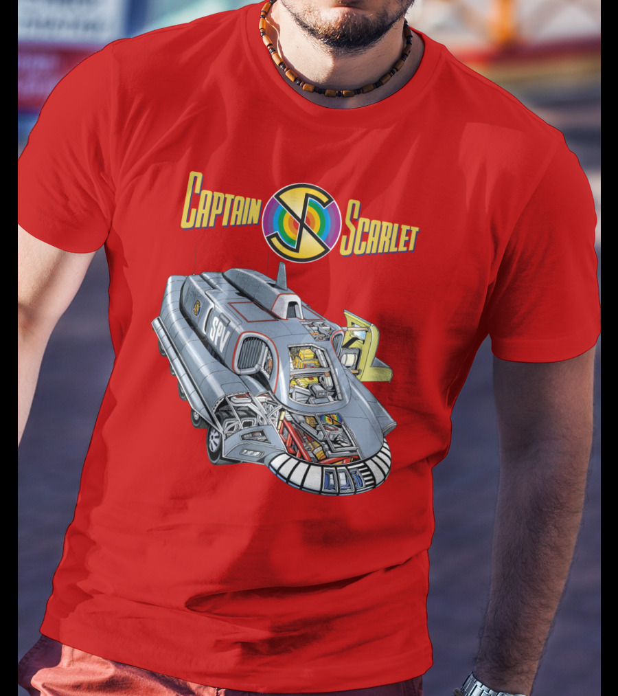 Captain Scarlet SPV Spectrum Pursuit Vehicle Blueprint T-Shirt