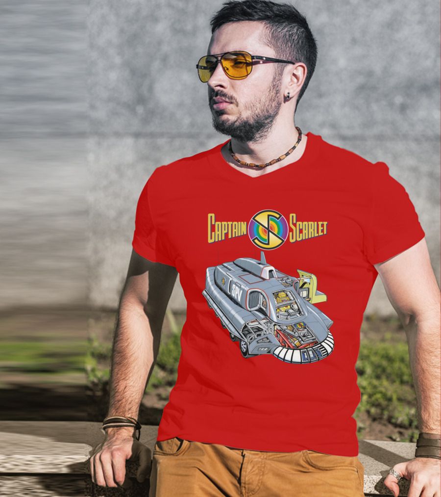 Captain Scarlet SPV Spectrum Pursuit Vehicle Blueprint T-Shirt