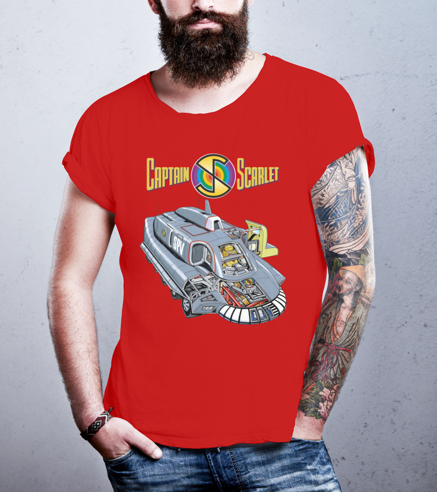 Captain Scarlet SPV Spectrum Pursuit Vehicle Blueprint T-Shirt
