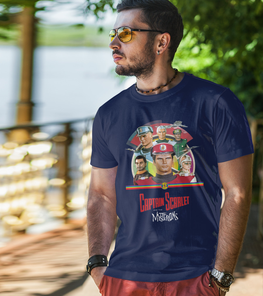Captain Scarlet And The Mysterons Animated Series Characters Group T-Shirt