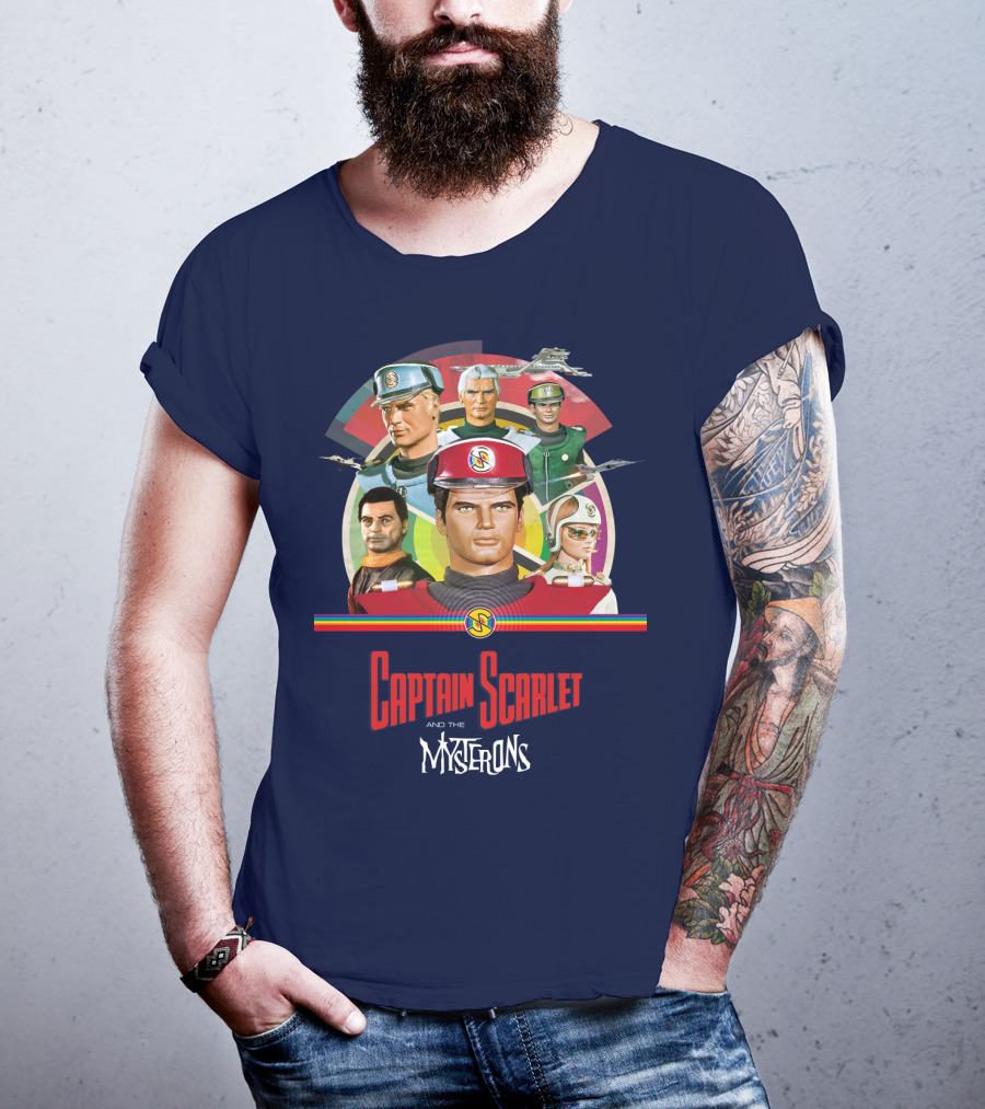 Captain Scarlet And The Mysterons Animated Series Characters Group T-Shirt